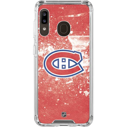 NHL Montreal Canadiens Frozen Galaxy A30 Clear Case