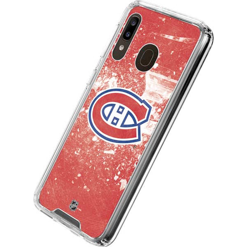 NHL Montreal Canadiens Frozen Galaxy A30 Clear Case