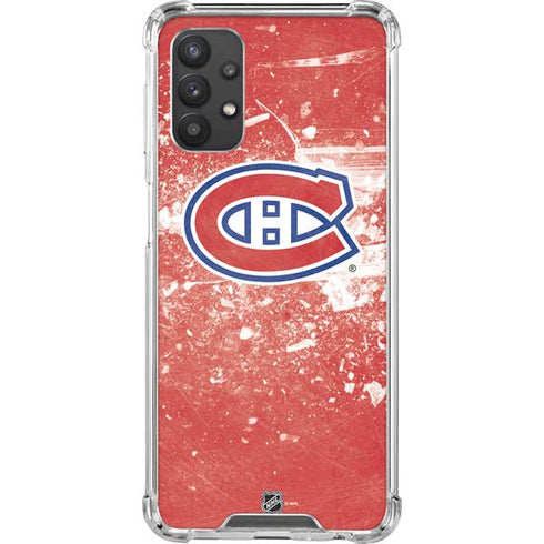NHL Montreal Canadiens Frozen Galaxy A32 5G Clear Case