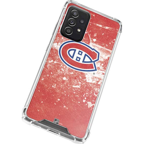NHL Montreal Canadiens Frozen Galaxy A72 5G Clear Case
