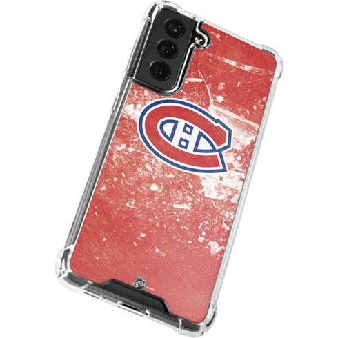 NHL Montreal Canadiens Frozen Galaxy S21 FE Clear Case