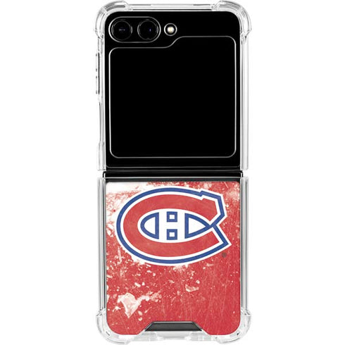 NHL Montreal Canadiens Frozen Galaxy Z Flip5 5G Clear Case