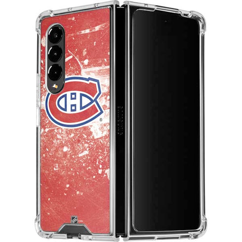 NHL Montreal Canadiens Frozen Galaxy Z Fold4 5G Clear Case