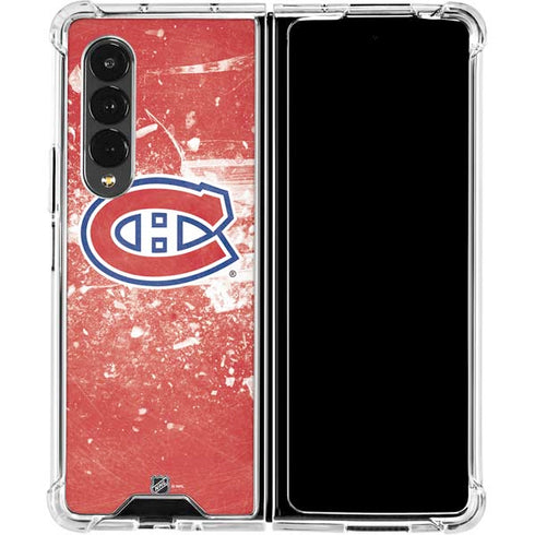 NHL Montreal Canadiens Frozen Galaxy Z Fold4 5G Clear Case