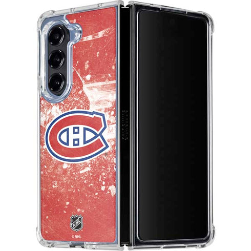 NHL Montreal Canadiens Frozen Galaxy Z Fold5 5G Clear Case