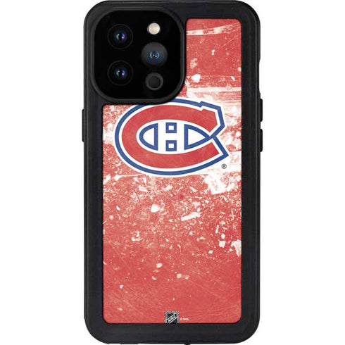 NHL Montreal Canadiens Frozen iPhone 14 Pro Max Waterproof Case