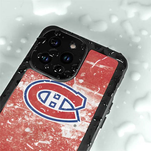 NHL Montreal Canadiens Frozen iPhone 14 Pro Max Waterproof Case