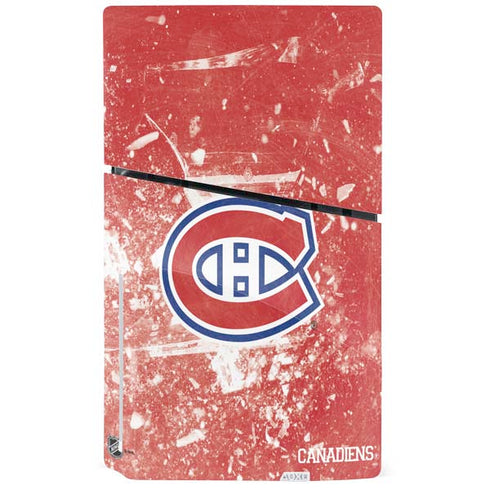 NHL Montreal Canadiens Frozen PS5 Slim Disk Console Skin