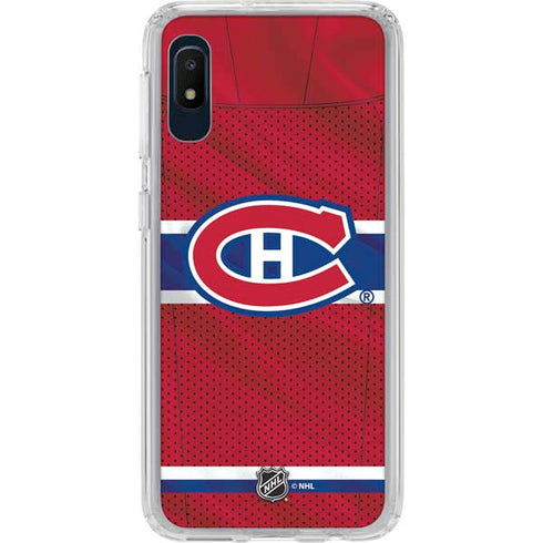 NHL Montreal Canadiens Home Jersey Galaxy A10e Clear Case