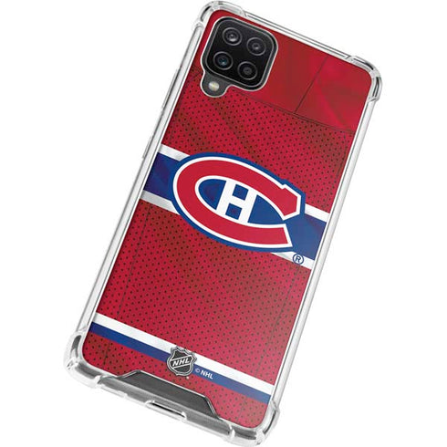 NHL Montreal Canadiens Home Jersey Galaxy A12 Clear Case