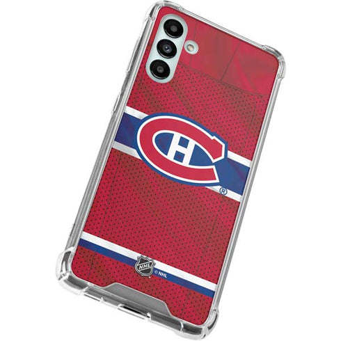 NHL Montreal Canadiens Home Jersey Galaxy A13 5G Clear Case
