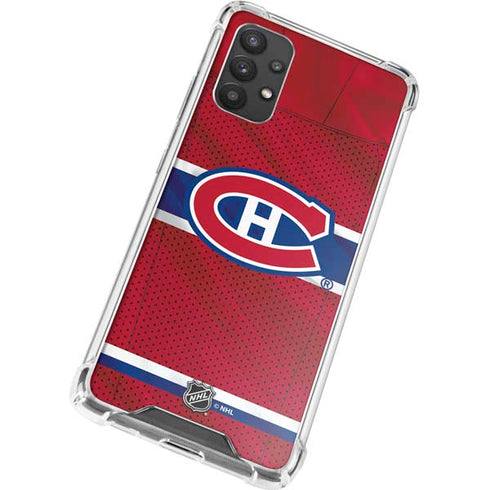 NHL Montreal Canadiens Home Jersey Galaxy A32 5G Clear Case