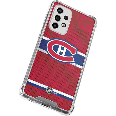 NHL Montreal Canadiens Home Jersey Galaxy A33 5G Clear Case