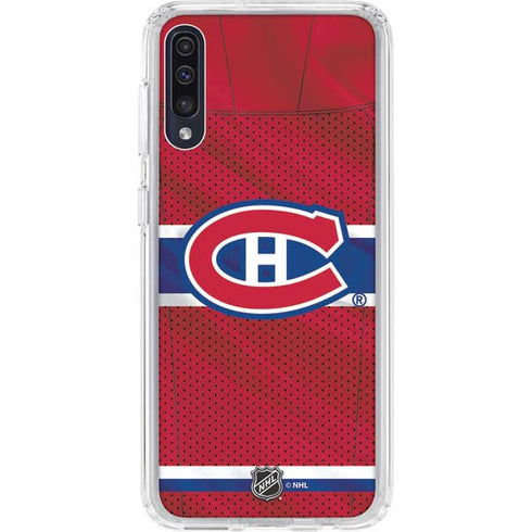 NHL Montreal Canadiens Home Jersey Galaxy A50 Clear Case