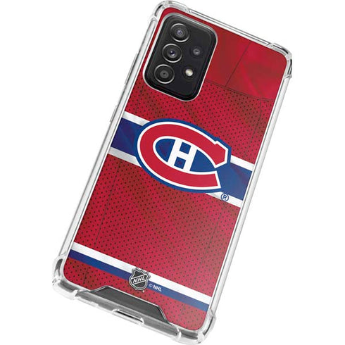 NHL Montreal Canadiens Home Jersey Galaxy A52 5G Clear Case