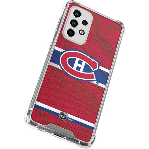 NHL Montreal Canadiens Home Jersey Galaxy A53 5G Clear Case