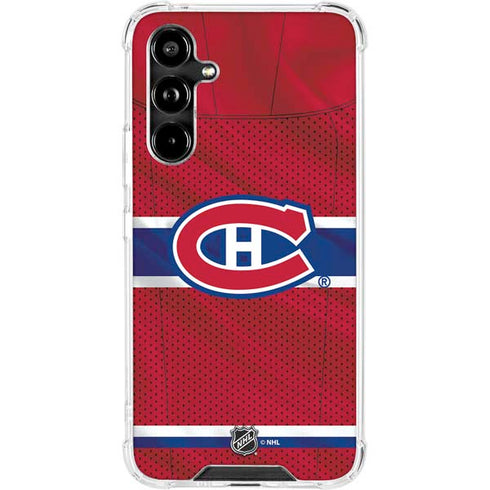NHL Montreal Canadiens Home Jersey Galaxy A54 5G Clear Case