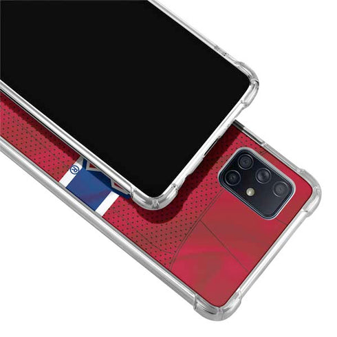NHL Montreal Canadiens Home Jersey Galaxy A71 5G Clear Case
