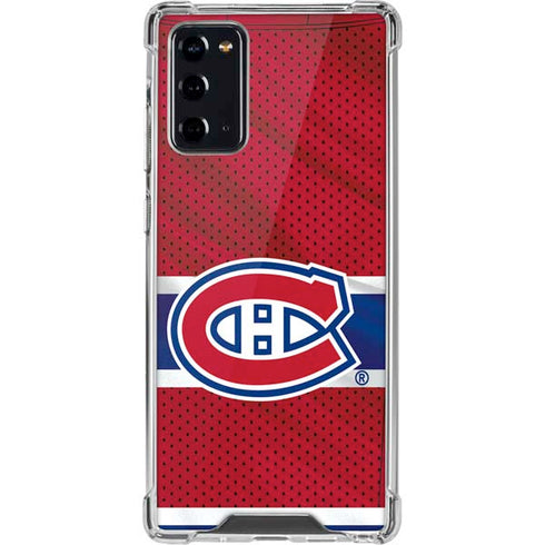 NHL Montreal Canadiens Home Jersey Galaxy Note20 5G Clear Case