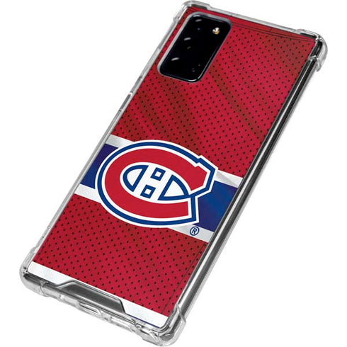 NHL Montreal Canadiens Home Jersey Galaxy Note20 5G Clear Case