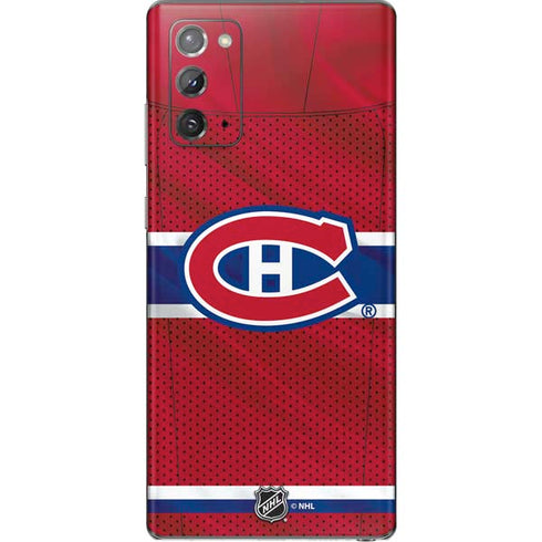 NHL Montreal Canadiens Home Jersey Galaxy Note20 5G Skin