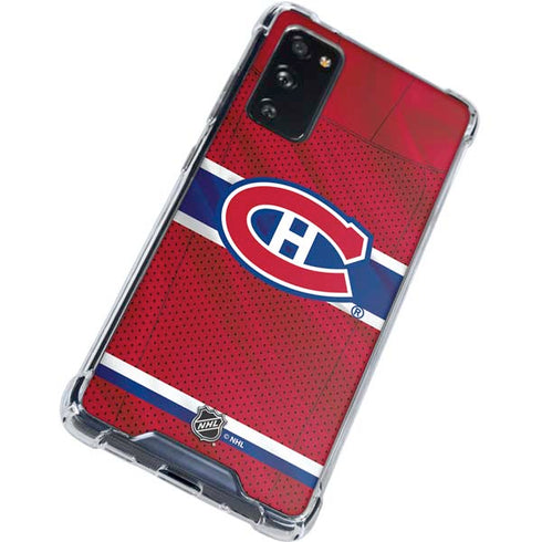 NHL Montreal Canadiens Home Jersey Galaxy S20 FE Clear Case