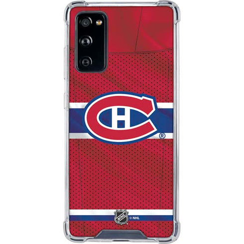 NHL Montreal Canadiens Home Jersey Galaxy S20 FE Clear Case