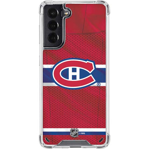 NHL Montreal Canadiens Home Jersey Galaxy S21 5G Clear Case