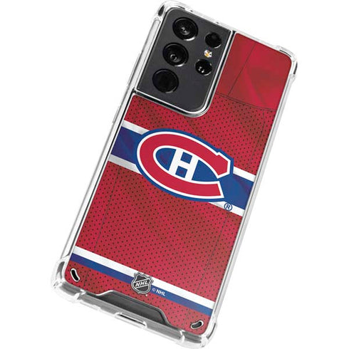 NHL Montreal Canadiens Home Jersey Galaxy S21 Ultra 5G Clear Case