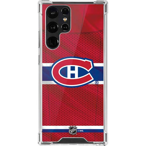 NHL Montreal Canadiens Home Jersey Galaxy S22 Ultra Clear Case