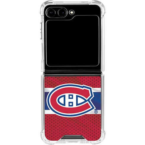 NHL Montreal Canadiens Home Jersey Galaxy Z Flip5 5G Clear Case