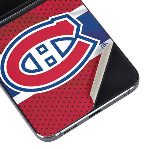 NHL Montreal Canadiens Home Jersey Galaxy Z Flip5 5G Skin