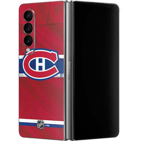 NHL Montreal Canadiens Home Jersey Galaxy Z Fold4 5G Skin