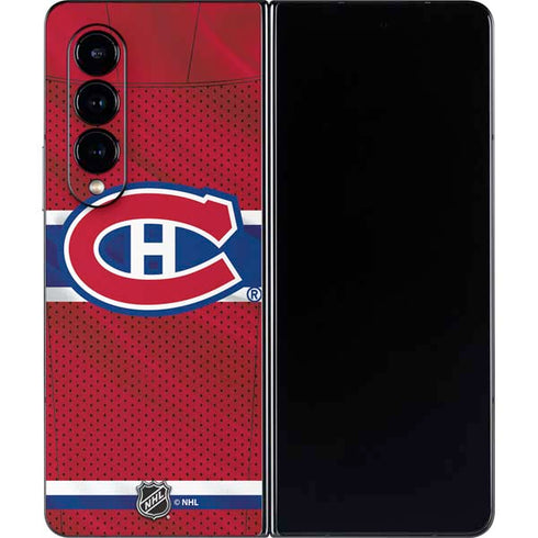 NHL Montreal Canadiens Home Jersey Galaxy Z Fold4 5G Skin