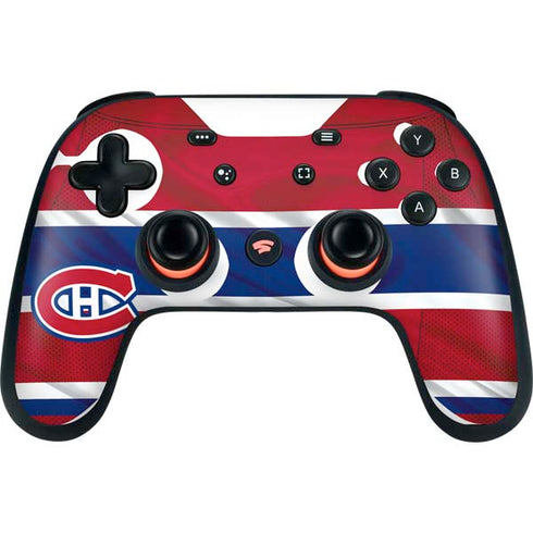 NHL Montreal Canadiens Home Jersey Google Stadia Controller Skin