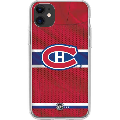 NHL Montreal Canadiens Home Jersey iPhone 11 Clear Case