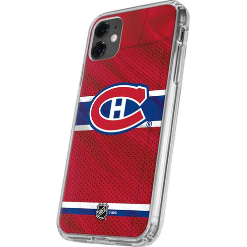 NHL Montreal Canadiens Home Jersey iPhone 11 Clear Case