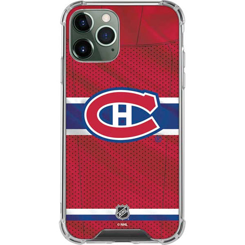 NHL Montreal Canadiens Home Jersey iPhone 11 Pro Max Clear Case