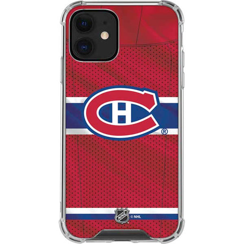 NHL Montreal Canadiens Home Jersey iPhone 12 Mini Clear Case