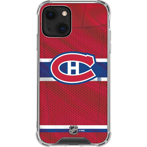 NHL Montreal Canadiens Home Jersey iPhone 14 Plus Clear Case