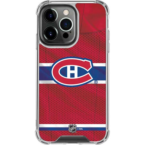 NHL Montreal Canadiens Home Jersey iPhone 14 Pro Clear Case