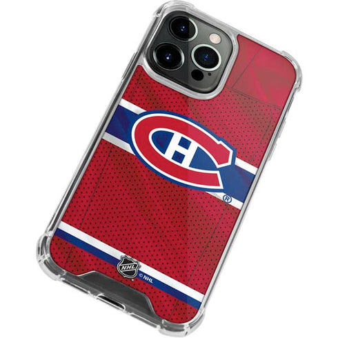 NHL Montreal Canadiens Home Jersey iPhone 14 Pro Clear Case