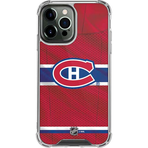 NHL Montreal Canadiens Home Jersey iPhone 14 Pro Max Clear Case