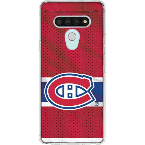 NHL Montreal Canadiens Home Jersey LG Stylo 6 Clear Case