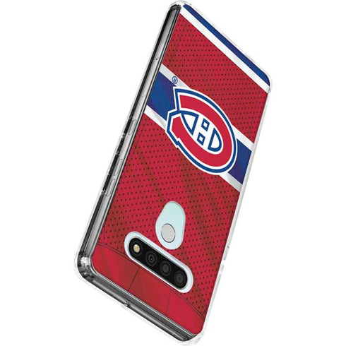 NHL Montreal Canadiens Home Jersey LG Stylo 6 Clear Case