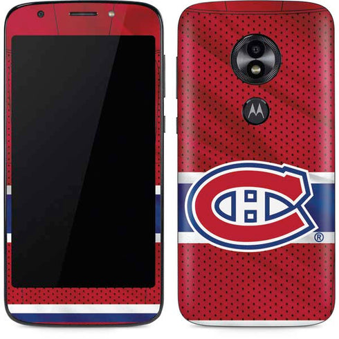 NHL Montreal Canadiens Home Jersey Moto E5 Play Skin