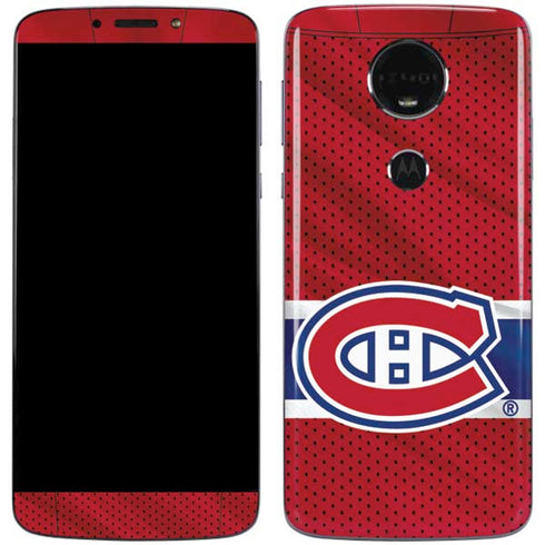 NHL Montreal Canadiens Home Jersey Moto E5 Plus Skin