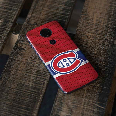 NHL Montreal Canadiens Home Jersey Moto E5 Plus Skin