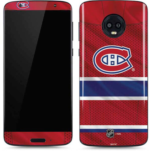 NHL Montreal Canadiens Home Jersey Moto G6 Skin