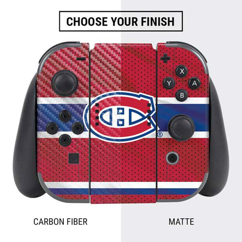 NHL Montreal Canadiens Home Jersey Nintendo Switch Bundle Skin